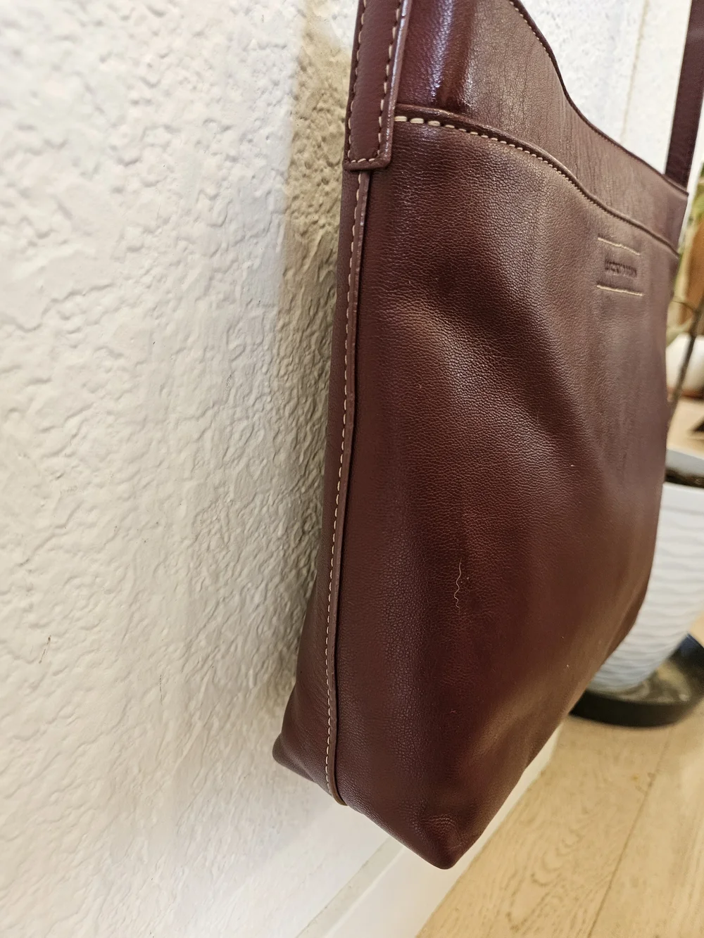 Lucky Brand Genuine Leather Crossbody Messenger Bag Boho Mahogany